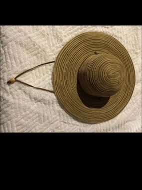 Conner Wide-Brim Braided Sun Hat in Tan